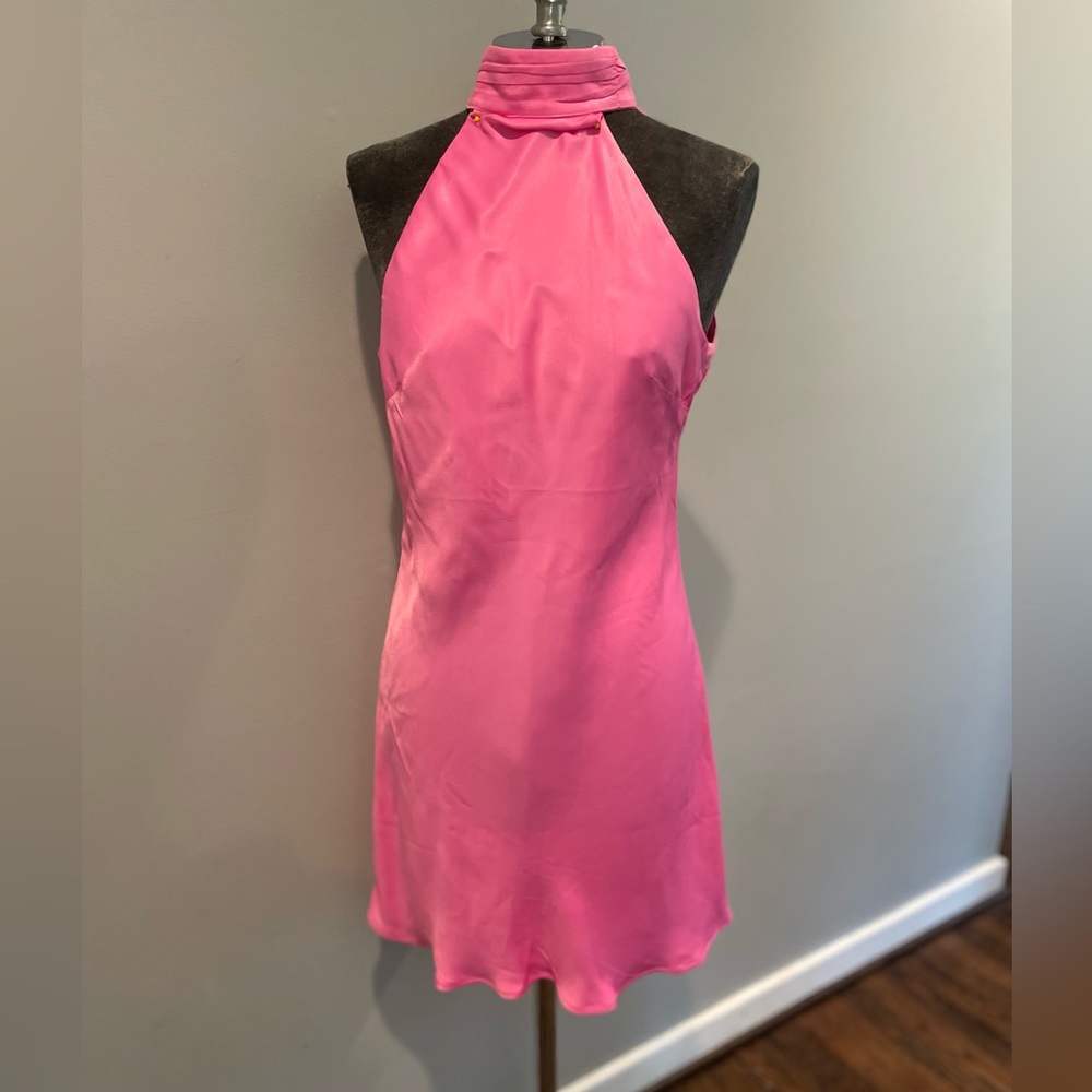 MESHKI Pink Low Back Dress Size Medium